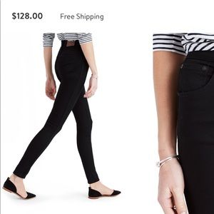 Madewell 9in high rise black jean